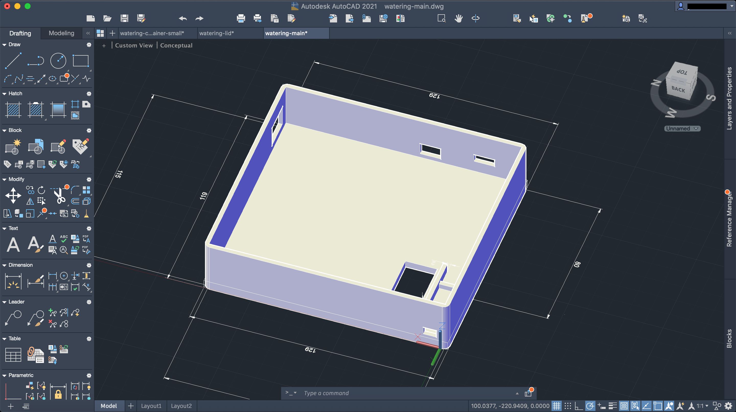 An image showcasing the main section in Autodesk AutoCAD